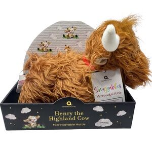 NWT Aroma Home Snuggable Highland Cow Hottie